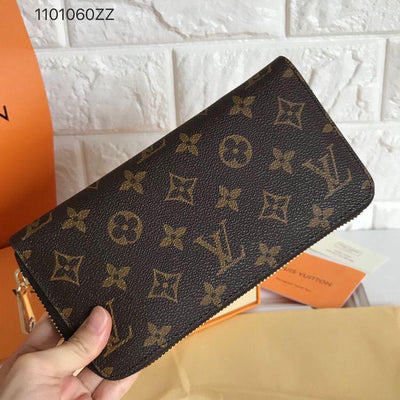( LV ) High Quality Zipper Wallet With Dust Cover,Brand Card &amp; Brand Box Same as Picture