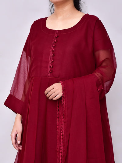 3 Pcs Beautiful Shafoon Maxi Suit for women and young girls