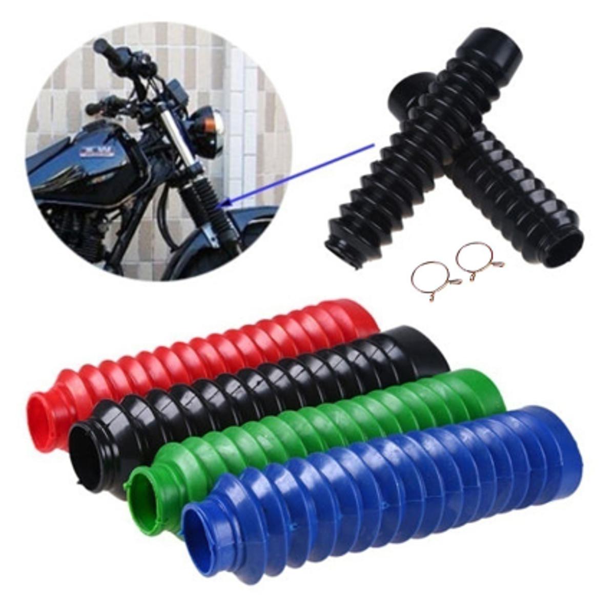 2 Pcs Motorcycle Front Fork Cover Gaiters Gators Boot Shock Protector Dust Guard