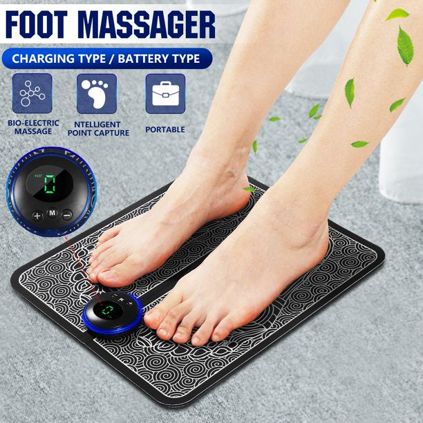 (pack of 25) (only bulk orders) EMS Foot Massager Mat Electric USB Charging Smart Display Tens Acupuncture Feet Cushion Blood Circulation Pad Health Care Home