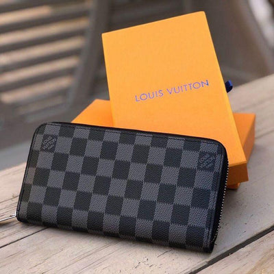 ( LV ) High Quality Zipper Wallet With Dust Cover,Brand Card &amp; Brand Box Same as Picture