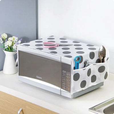 Oven Cover and Fridge Cover Kitchen Microwave cover Waterproof Oil Dust Double Pockets Microwave cover Oven Cover and fridge cover