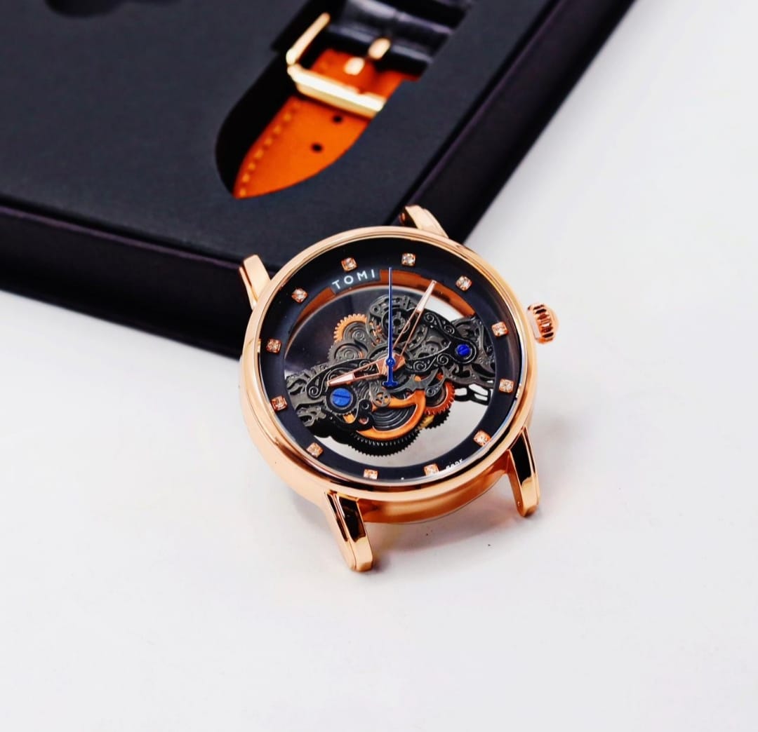 TOMI Face Gear Dual Strap Luxury Business Watch