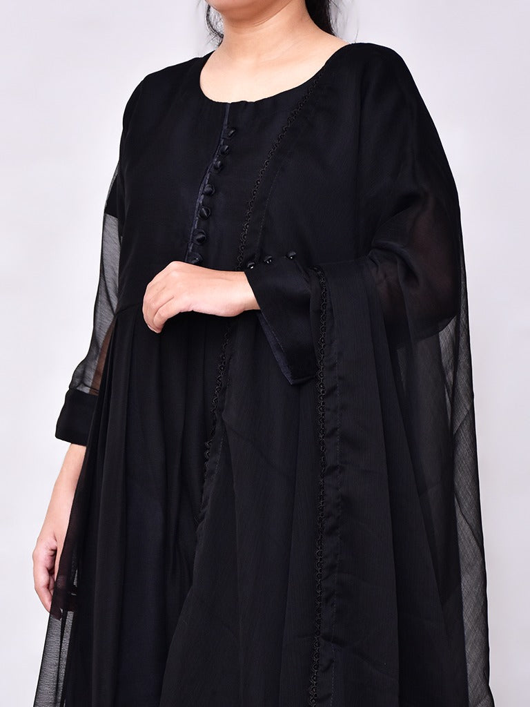 3 Pcs Beautiful Shafoon Maxi Suit for women and young girls