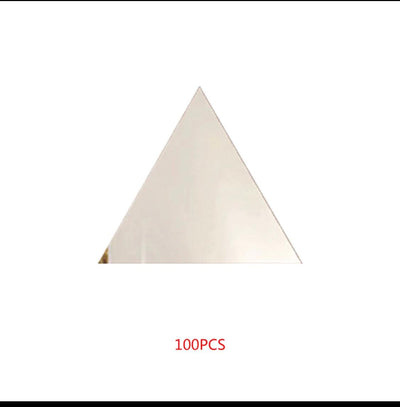 100 PCS/Set Triangular Mirror Sticker 3D Acrylic Mirrored Decals DIY Removable Decals Ornaments Room Home Decoration Wall Sticker