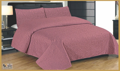 Luxury Cotton Bedspread Fully Quilted &amp; Ultra Sonic Embossed