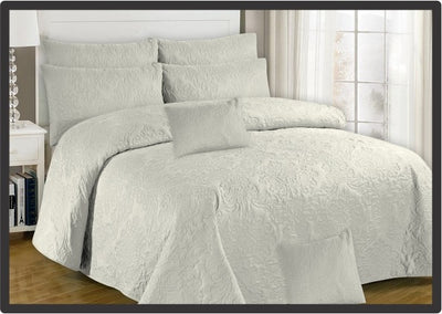Luxury Cotton Bedspread Fully Quilted &amp; Ultra Sonic Embossed