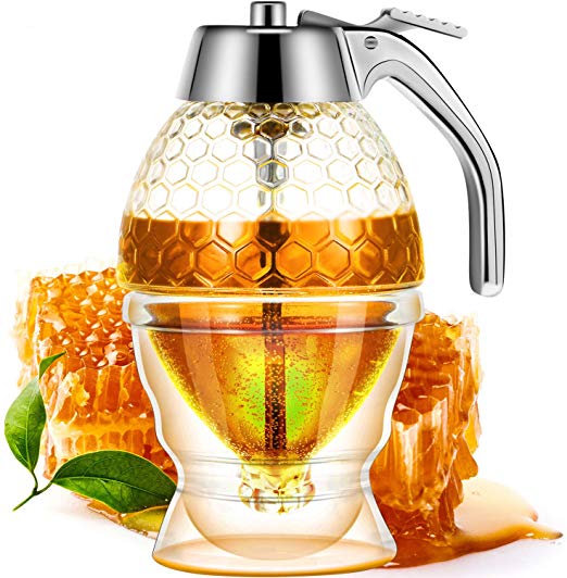 (pack of 20) (only bulk orders) Honey Juice Syrup Dispenser Pot Jar For Kitchen Bee Drip Storage 200ML