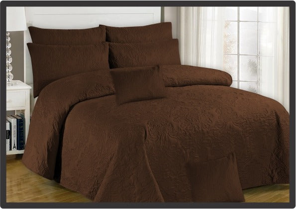 Luxury Cotton Bedspread Fully Quilted &amp; Ultra Sonic Embossed