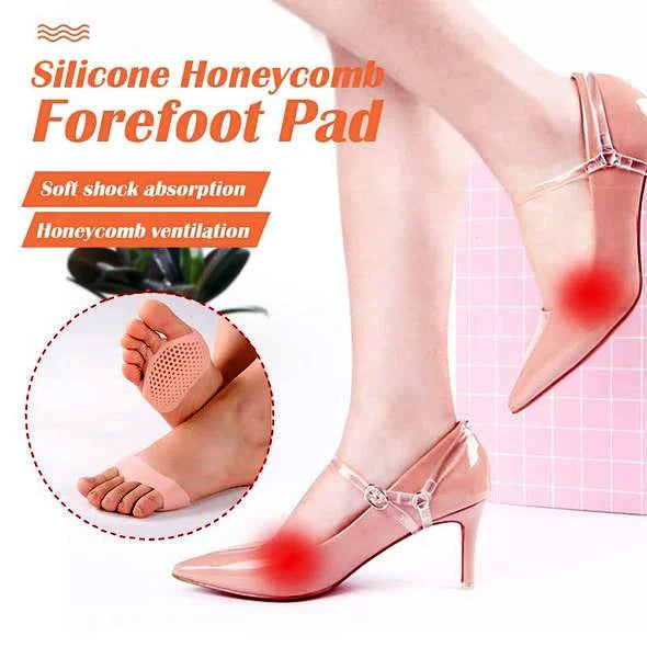 1 Pair Inserts Silicone Gel Accessories Forefoot Pads Comfortable Practical Durable Forefoot Cushion Metatarsal Pads Pain Relief Silicone Gel Bunion Protector 1Pair