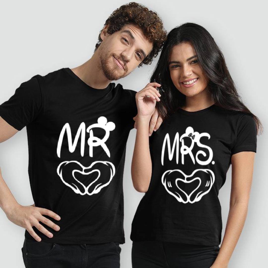 Mr &amp; Mrs Summer Couple Printed T-Shirt