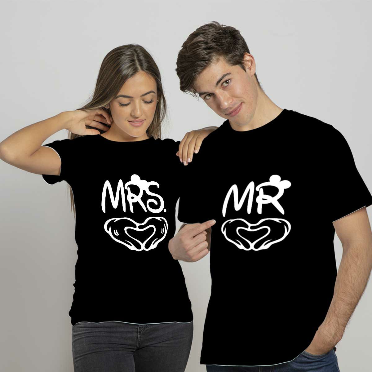 Mr &amp; Mrs Summer Couple Printed T-Shirt