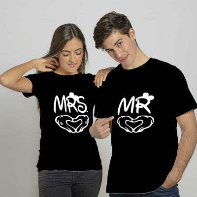 Mr &amp; Mrs Summer Couple Printed T-Shirt