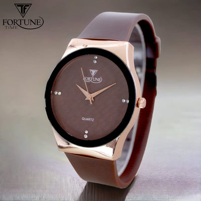 Fortune Time Quartz Round Dial Watch