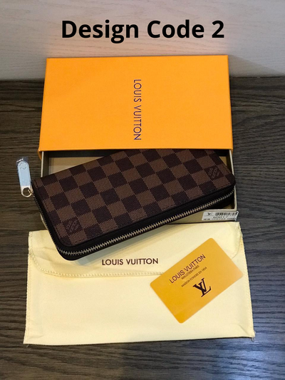 ( LV ) High Quality Zipper Wallet With Dust Cover,Brand Card &amp; Brand Box Same as Picture