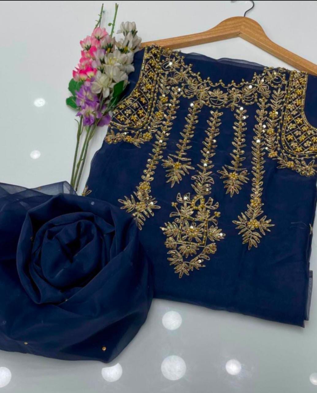 2 Pcs Organza Women's Suit