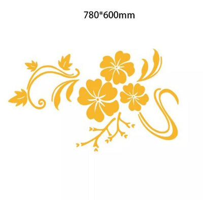 Fashion Flower Vines Mirror Wall Stickers DIY Decoration 3D Bathroom Room (Size 780x600mm)
