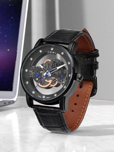 TOMI Face Gear Dual Strap Luxury Business Watch