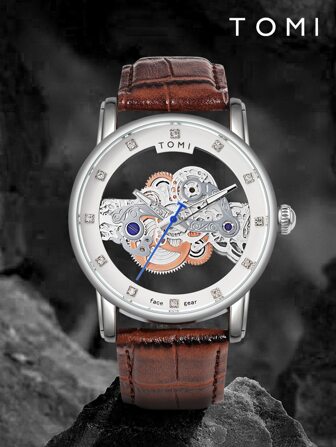TOMI Face Gear Dual Strap Luxury Business Watch