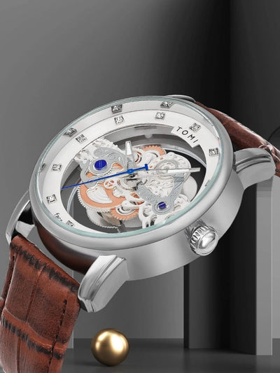 TOMI Face Gear Dual Strap Luxury Business Watch
