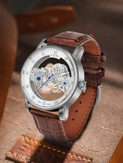 TOMI Face Gear Dual Strap Luxury Business Watch