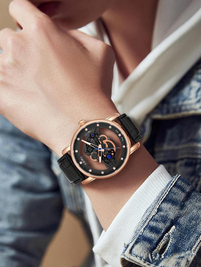 TOMI Face Gear Dual Strap Luxury Business Watch