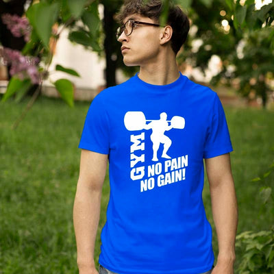 Gym No Pain No Gain Printed Tshirt For Mens