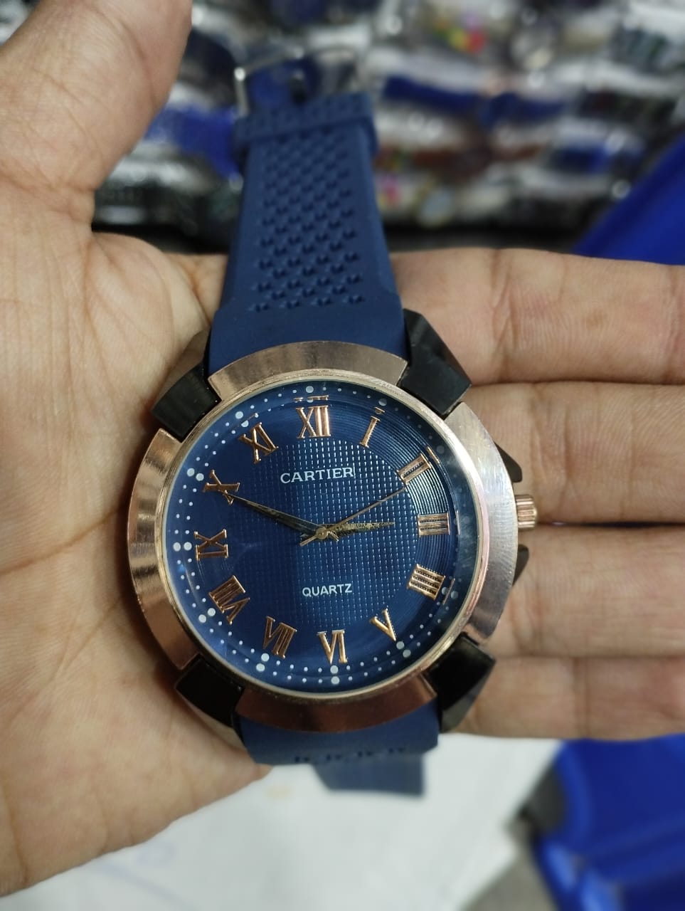 Pepsi Rubber Strap Gents Watch With Normal Box (Blue)