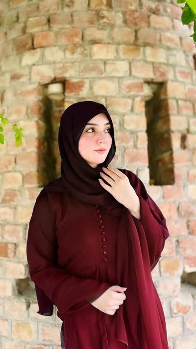 3 Pcs Beautiful Shafoon Maxi Suit for women and young girls
