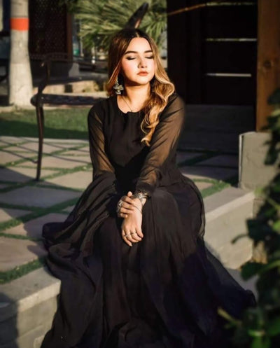 3 Pcs Beautiful Shafoon Maxi Suit for women and young girls