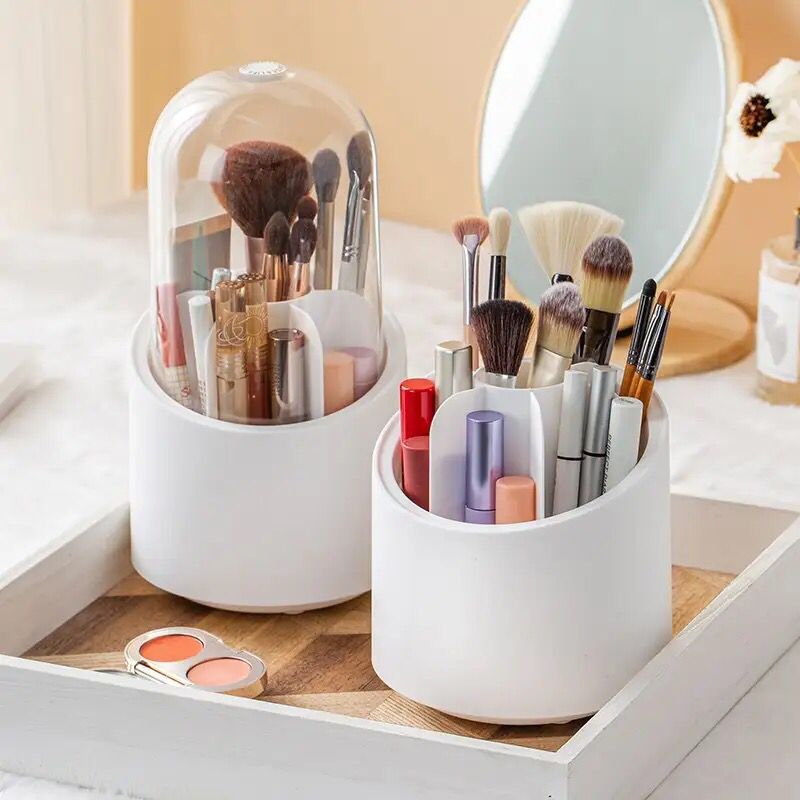 (pack of 20 pcs) (only bulk orders) Brush Container Makeup Brush Holder Dust-proof Rotating Plastic Lipstick Eyebrow Pencil Vanity Supplies