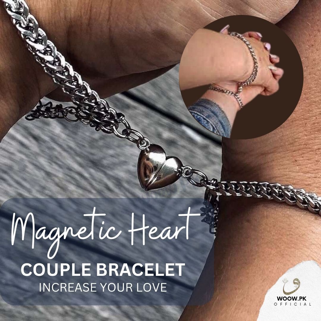 Magnet Relationship Couple Bracelets With Heart Shaped