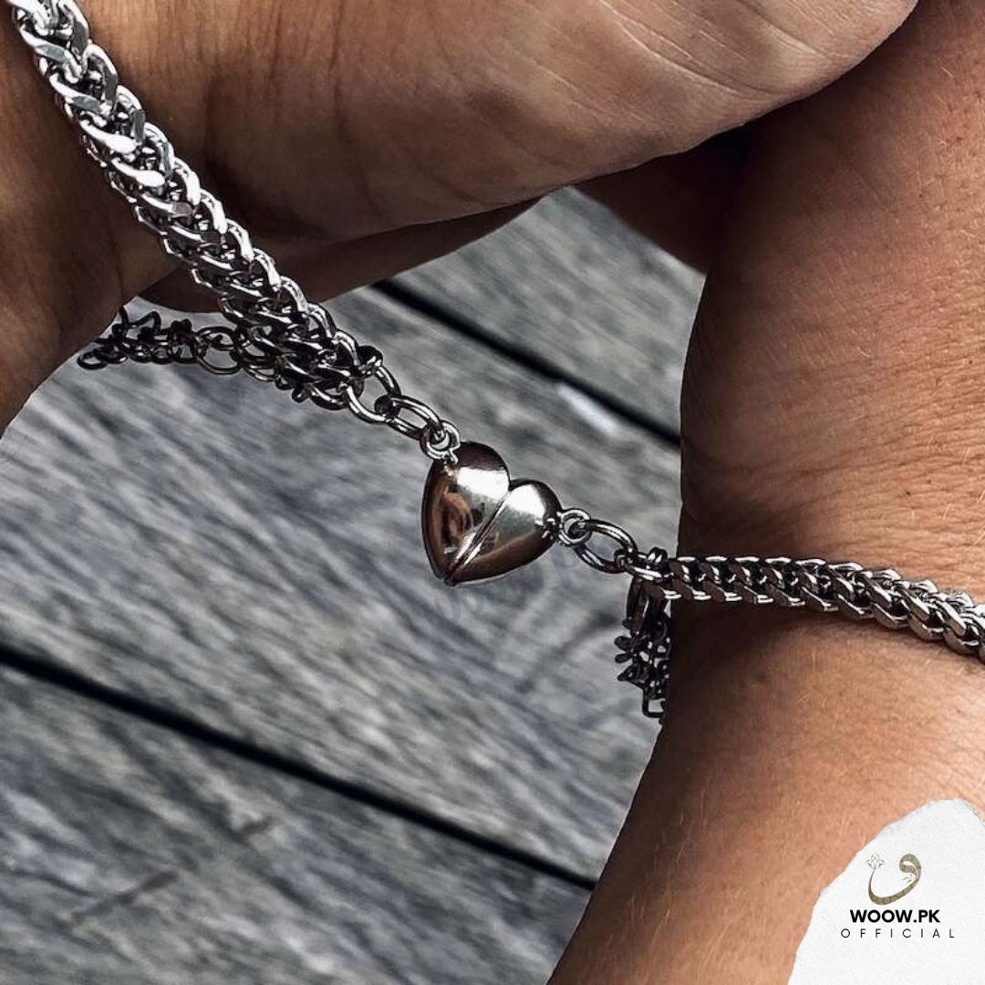 Magnet Relationship Couple Bracelets With Heart Shaped
