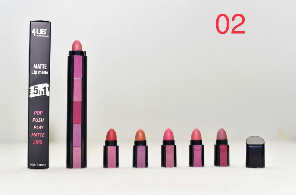 Matte Lipsticks | 5 In 1 |  Waterproof | Long Lasting | Creamy Matte lipsticks