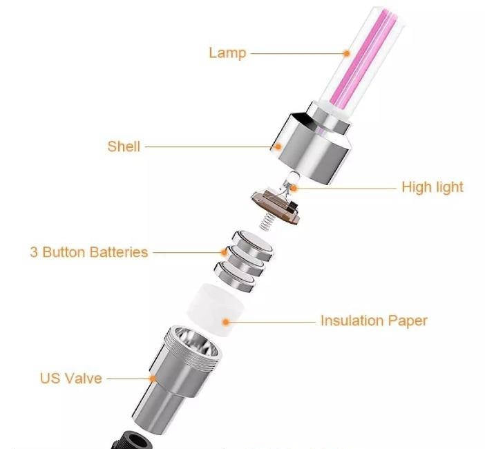 Led neon light sensor led(4pcs)  for  car wheel