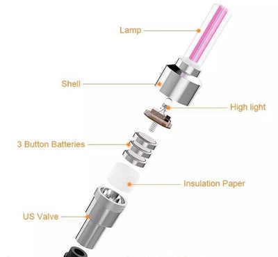 Led neon light sensor led(4pcs)  for  car wheel