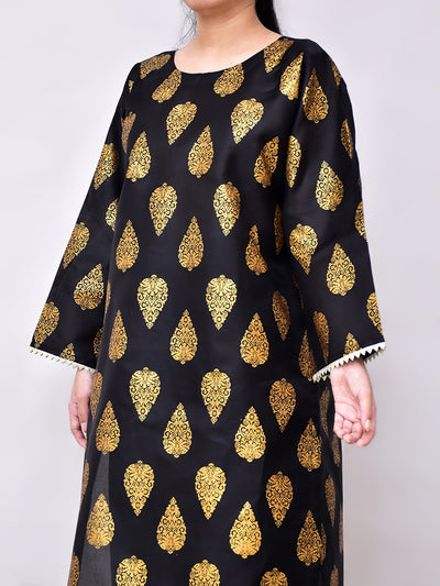 2 Pcs Women Block Print Suit