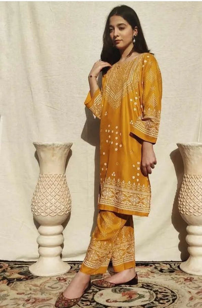 Lilen Block Print 2 Piece Suit