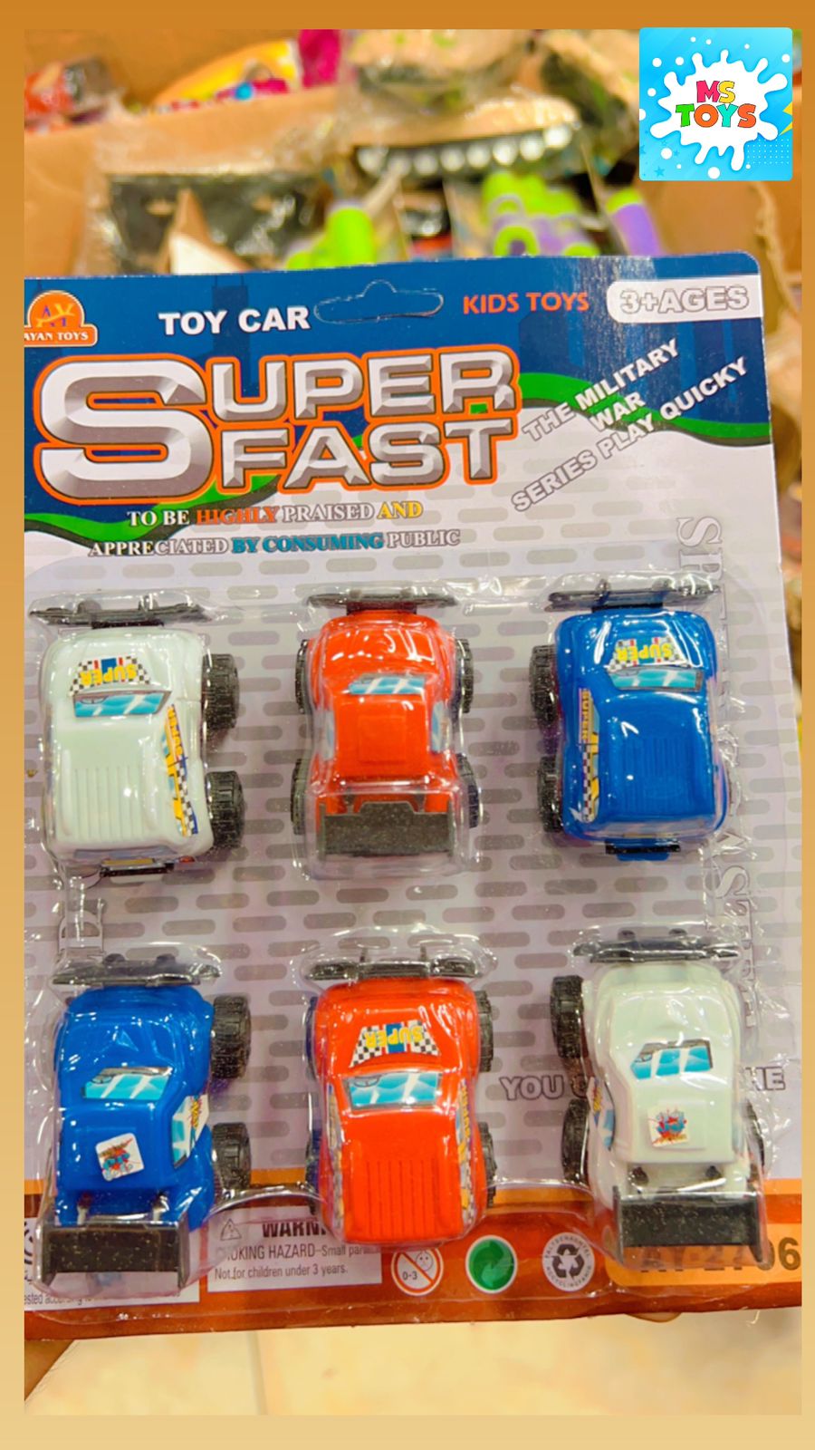 pack of 6 racing car
