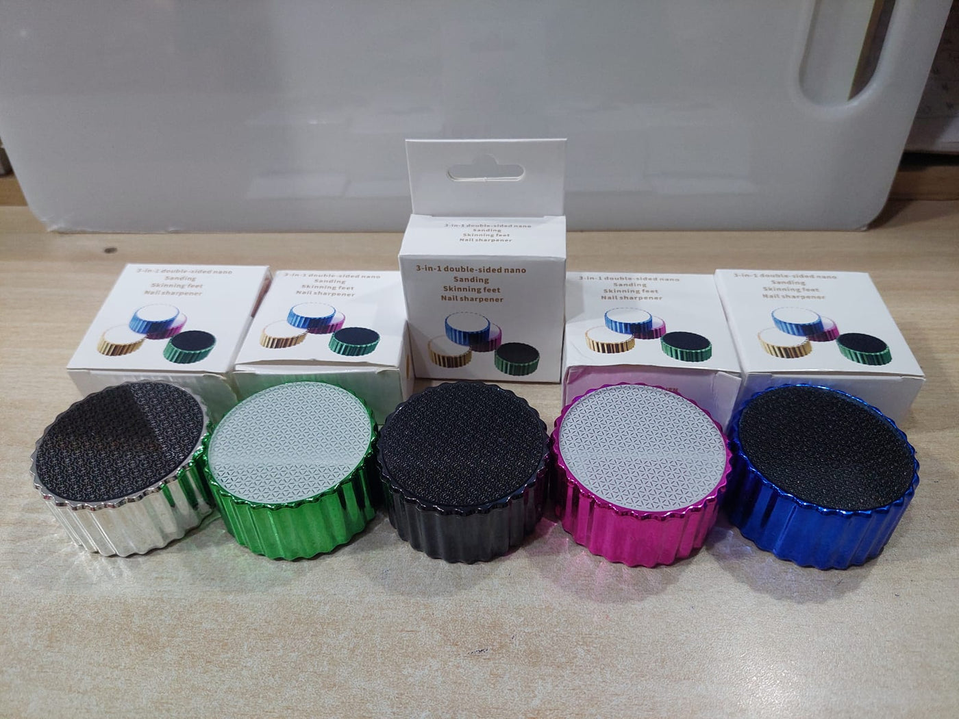 (pack of 50) (only bulk orders) 3in1 Double Sided Nano Sanding Skinning Feet &amp; Nail Sharpener