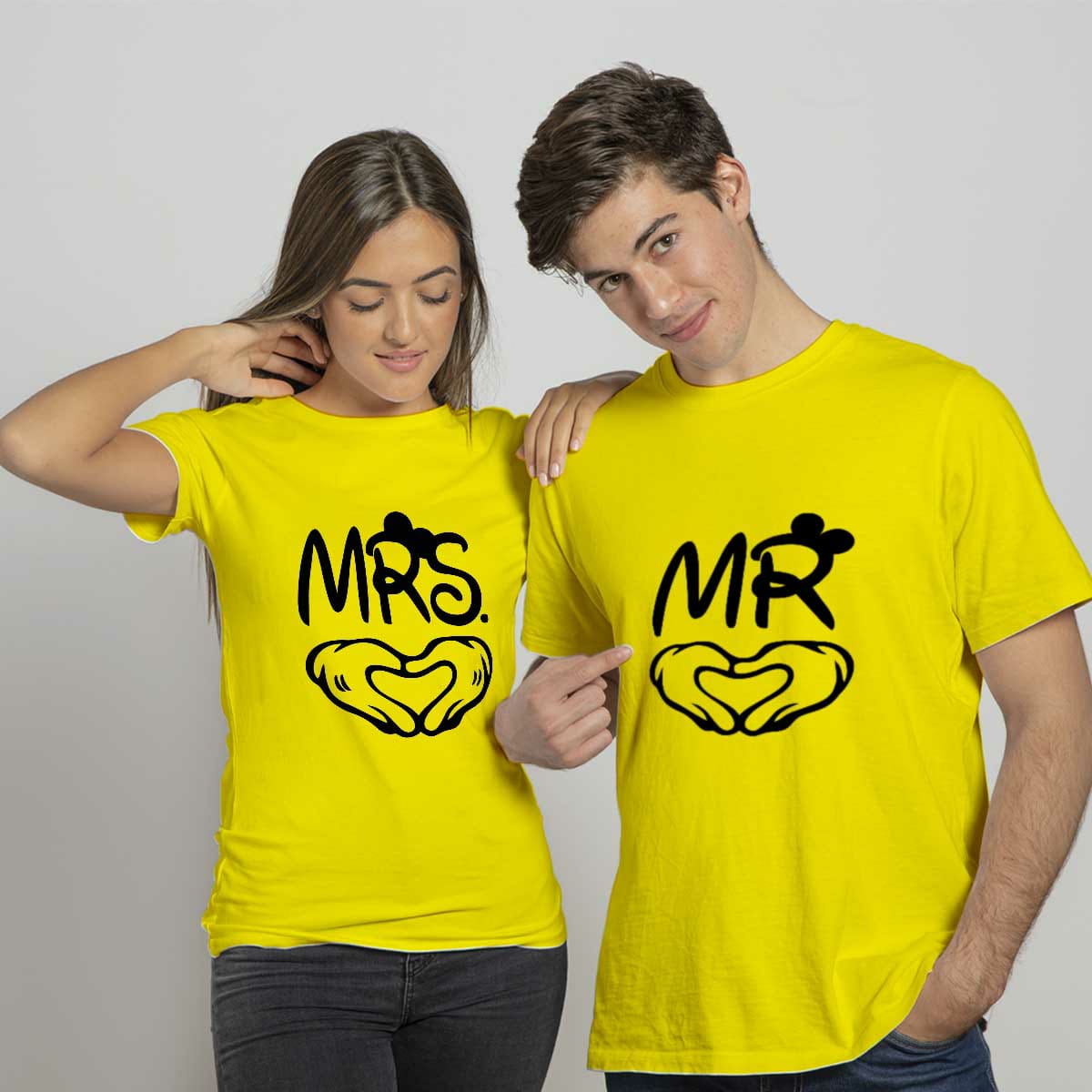 Mr &amp; Mrs Summer Couple Printed T-Shirt