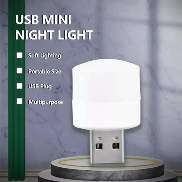Portable USB Light for Room Mini USB Led Night Light Bulb Multipurpose USB Lighting Bulb - Each
