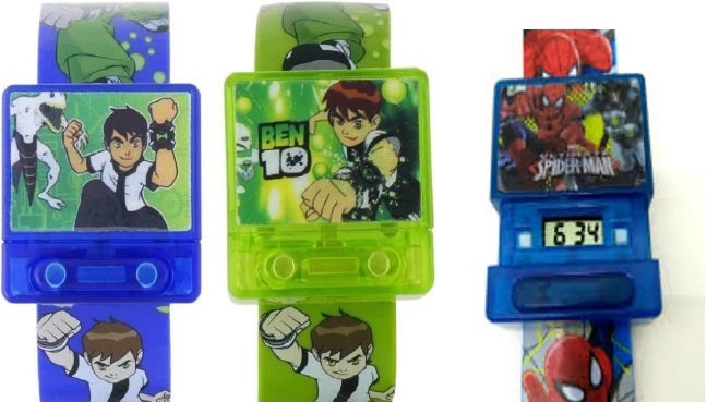 Music and lights Digital Watch For Girls and Boys | Spider Man, Ben 10, Princess | Digital light watch toy for kids