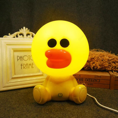 Panda &amp; Sally Chicken Night Lamp LED Cartoon USB Night Lights Children Table Lamps Baby Bedroom Bedside Home Decor Gift For Kids