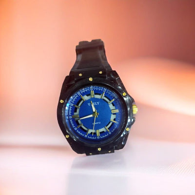 Yhely Rubber Strap Gents Watch With Normal Box