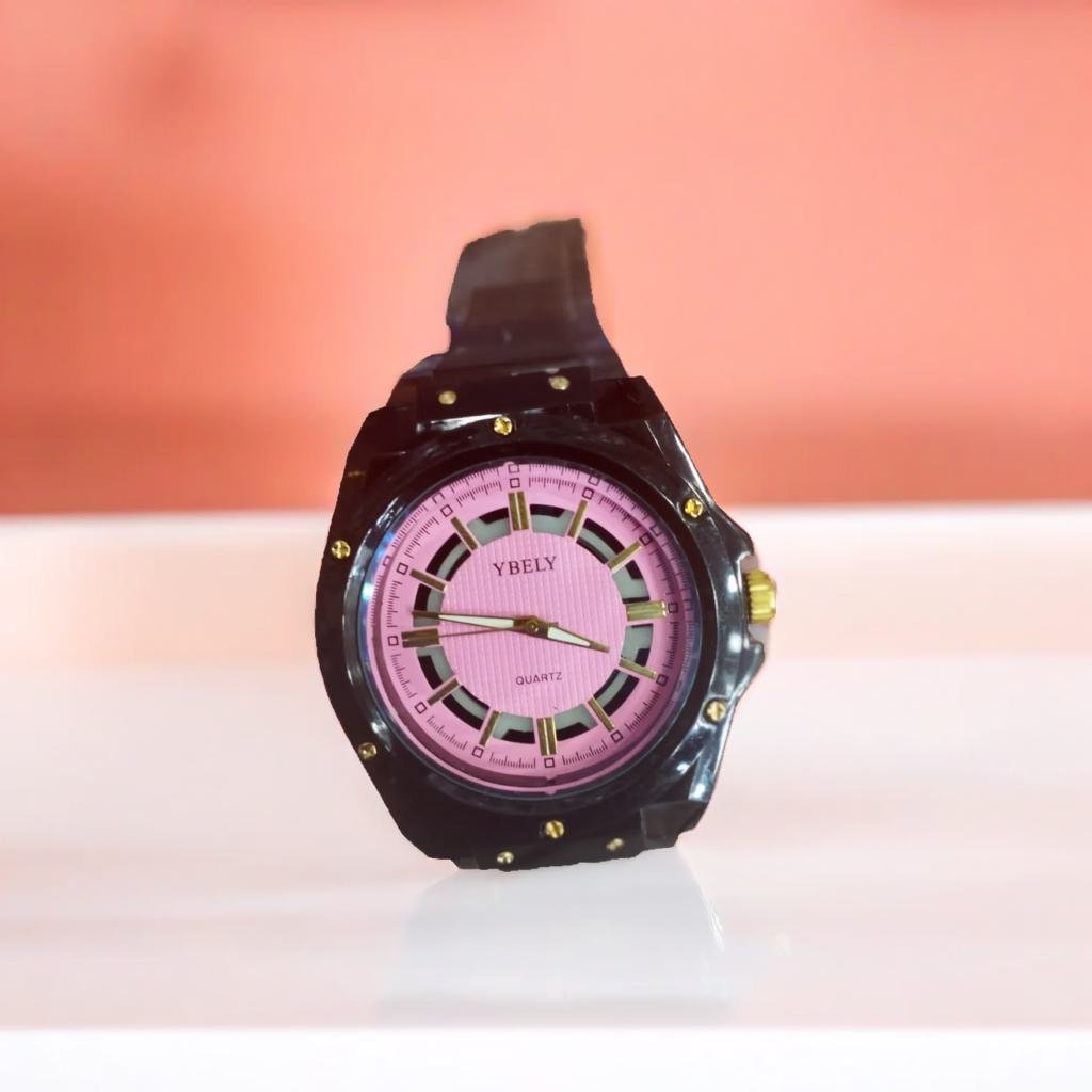 Yhely Rubber Strap Gents Watch With Normal Box