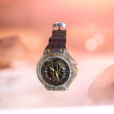 Yhely Rubber Strap Gents Watch With Normal Box