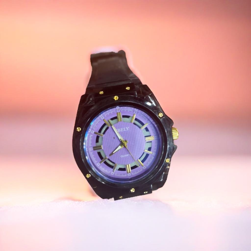 Yhely Rubber Strap Gents Watch With Normal Box