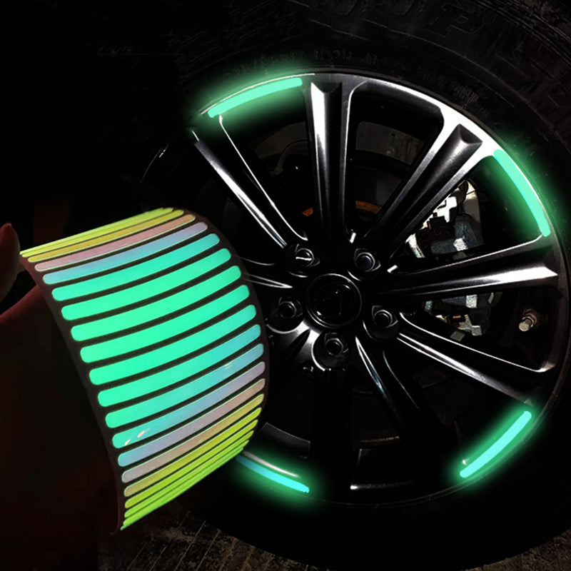 NEW Car Hub Reflective Sticker Car Accessories Decorative Strips